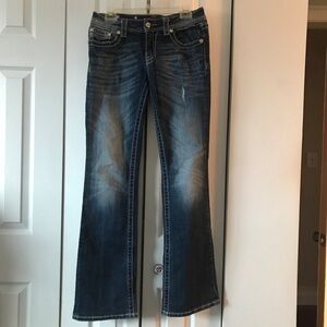 Miss Me Vtg 2010’s Women’s Embellished Boot Cut Jeans Sz 29/32 Very Nice